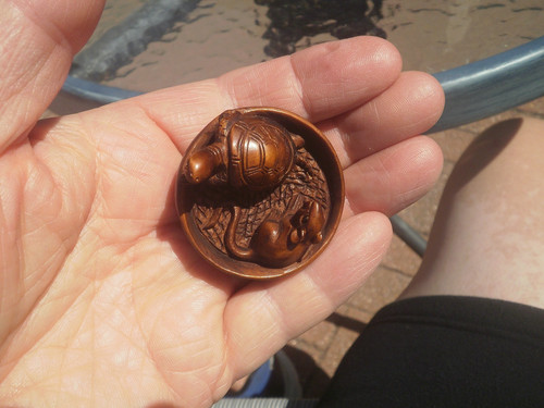 Hand carved wood netsuke - 2b.,