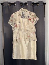 80s Vintage Dressbarn Ivory Floral Sheath Dress Ladies 8 Midi Cottagecore NWT