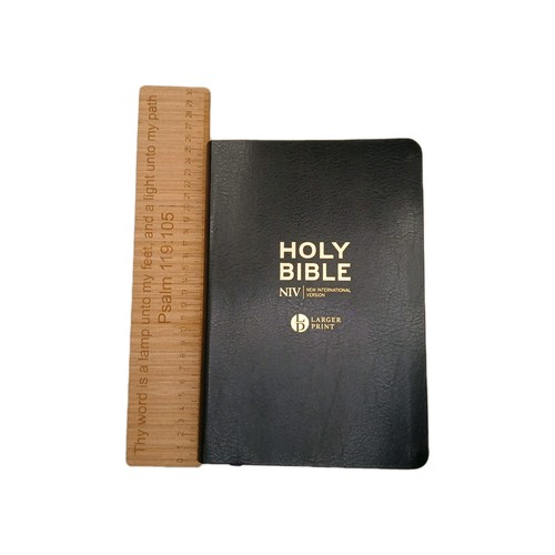 Niv larger print bible black - print,