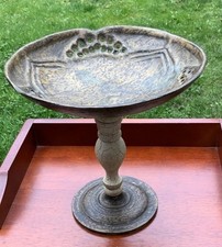 BEAUTIFUL ANTIQUE STYLE PEDESTAL BOWL / DISH / VASE 8.5” TALL