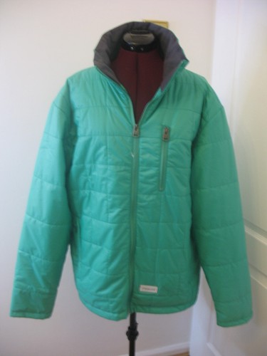 Green quilted ski jacket - green,