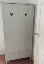 White door drawer wardrobe - 2-door, 2-drawer