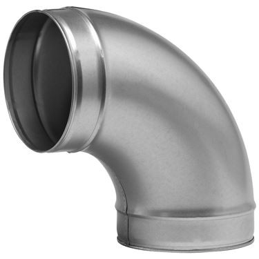 Galvanised metal ducting bend - galvanised,