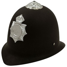 "Adult Black British Bobby Police Helmet – Classic UK Policeman Hat Costume uk s