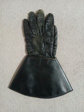 Vintage 1950's 60's  Waddington's Leather Gauntlet Motorcycle Gloves (Medium)