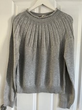 Seasalt Cornwall Ladies Grey Stone Chat Knitted Sweater Jumper Uk 12 New £65