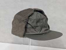 German Army Bundeswehr Olive Green Cold Weather Trapper Winter Pile Hat
