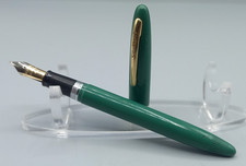 Vintage 1950's Sheaffer Snorkel Saratoga Fountain Pen Burgundy GP Trim  GC GWO