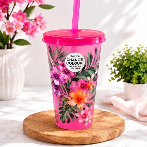 Pink floral colour changing - colour,