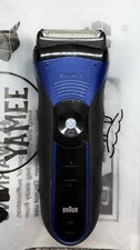 Braun Series 3 Shaver 340s-4 Wet and Dry Use In The Shower Or Bath Blue Used