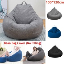 Large Bean Bag Chair Sofa Cover Only without Filling Zipper Bean Bag Chair Cover