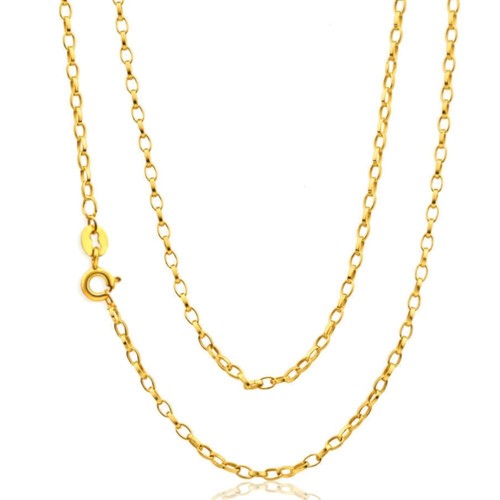 9ct yellow gold rolo - yellow,