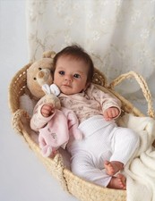 48CM Full Silicone Body Felicia Reborn Baby Doll Awake Newborn Baby Size 3D Skin