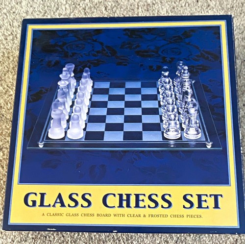 Glass chess set with - chess,