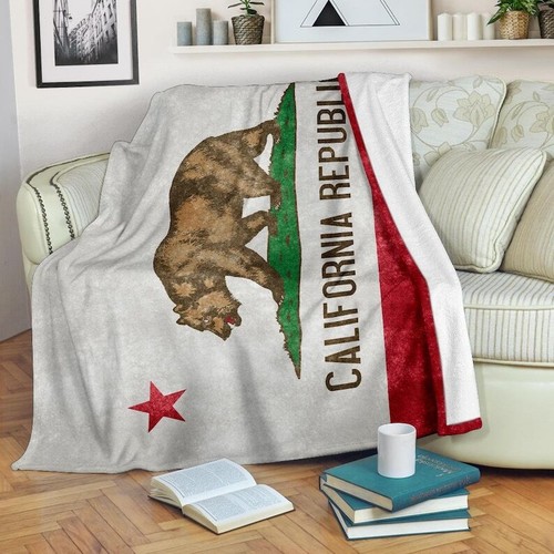California flag blanket throw - california,