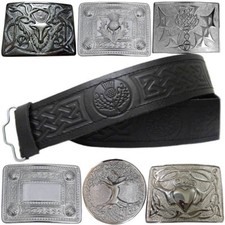 HM Scottish Kilt Belt Thistle