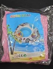 New Kids Baby Inflatable Split Ring Rubber Swimming Pool Float Tube Beach Pink