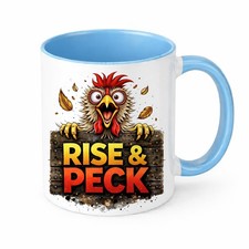 Rise & Peck Funny Chicken Mug