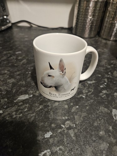 Lovely bull terrier print mug - lovely,