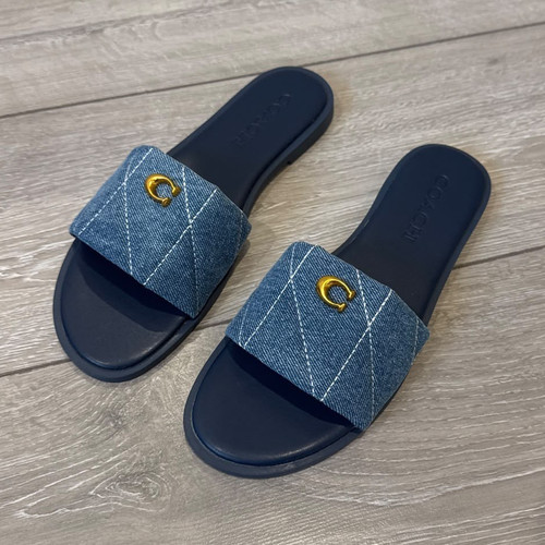 Coach logo denim - logo, sandals