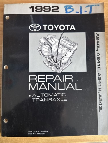 1992 toyota a24dl a241e - 1992, a241h