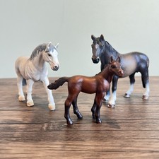 Schleich Horse Figures x3 Collectible Toy Animals Farm Stable Model Set