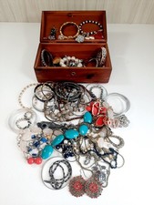 Wooden Jewelry Box Full