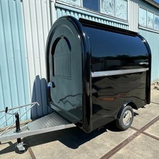 Black food trailer mobile - black,