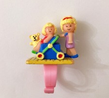 Vintage 90s Polly Pocket 100% Complete Polly Pushes The Pram Ring Set Stroller