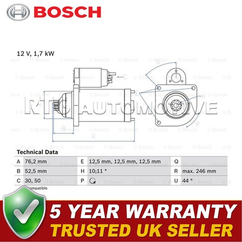 Bosch starter motor fits - bosch,