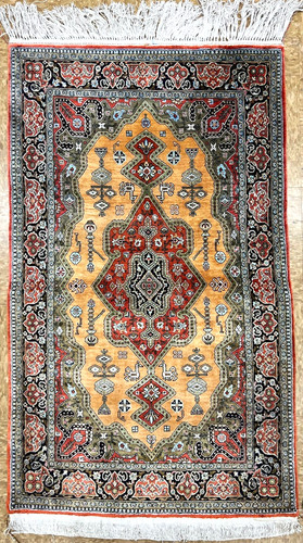 Antique silk hand - antique, knotted