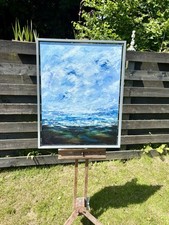 Original Cornish Artist Sandra Merrick Oil On Canvas “Windswept”