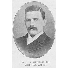 FRANCIS SEYMOUR STEVENSON MP for Eye, Suffolk - Antique Print 1895