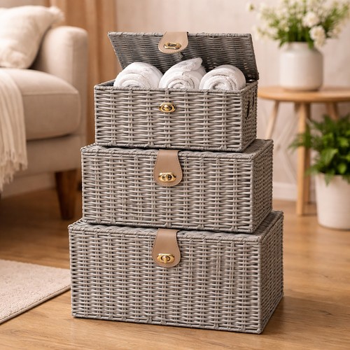 Large wicker storage basket - wicker,