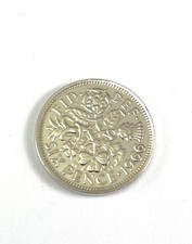 Polished Silver Sixpence for