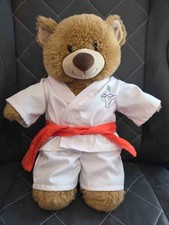 Build-A-Bear Brown Teddy with Karate Gi Outfit & Belts – Martial Arts Plush 16"