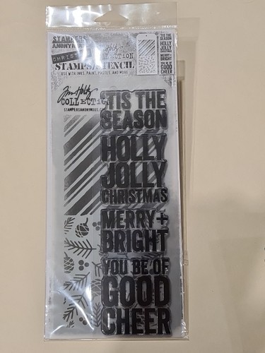 Tim holtz clear stamps stencil - holtz, stamps/stencil