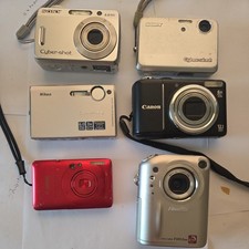 6x digital cameras parts spares repairs nikon canon sony finepix s5 a2100 is 