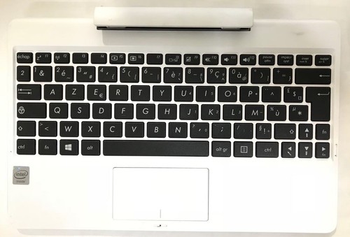 White azerty french keyboard - white,