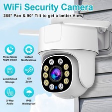 5MP Tuya Outdoor Security Camera PTZ WiFi 10X Zoom House Cameras Support Onvif