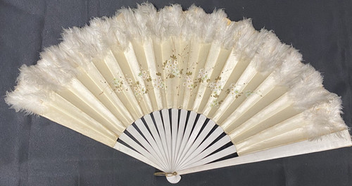 Victorian handpainted hand fan - victorian,