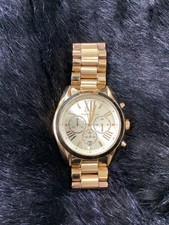 Michael Kors gold tone Mens s/steel strap watch 3 dials on face + date MK5605