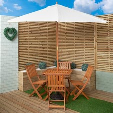 4 Person Folding Wooden Garden