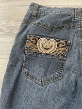 Y2K Vintage Embroider Flared Jeans Size 8 Brand New Without Tags!