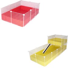 WHITE C&C GUINEA PIG CAVY LARGE INDOOR PLAY PEN CAGE CUSTOM BUILD METAL GRID 