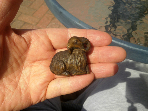 Hand carved wood - wood, netsuke