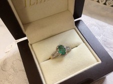 Emerald And Diamond Ring