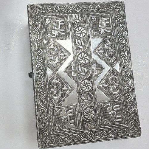 Large silver tone metal - large,
