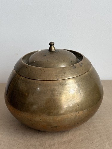 Large antique bronze bowl - large, with