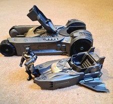 BATMAN SPIN MASTER 2in1.Batmobile+ Batboat+FullyMoveableFigure&Cape- ExCon